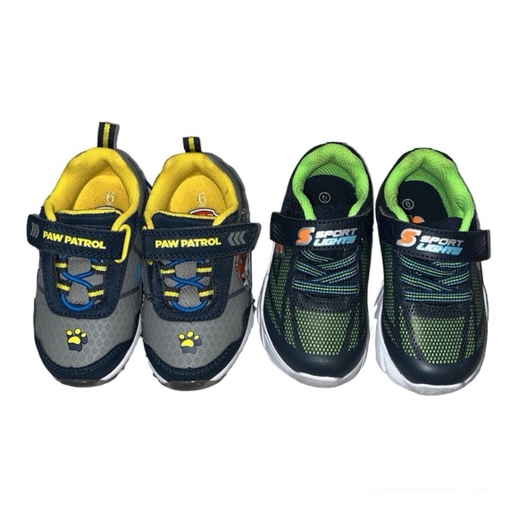 Paw Patrol & Sketchers Sport Lights sneakers. Infant boys size 6 - Picture 1 of 10